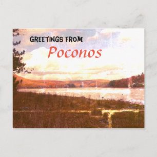 Cartão Postal Mountain Lake - Pocono Mountains Postcard