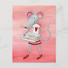 Cartão Postal Mouse e Mouse de Amor