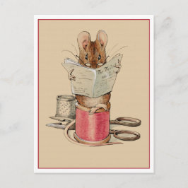 Cartão Postal Mouse Tailor por Beatrix Potter