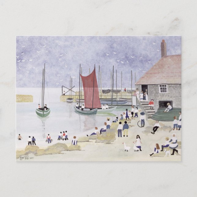 Cartão Postal Mousehole velho 1993 (Frente)