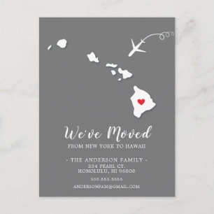 Cartão Postal Movendo a placa de Posto HAWAII de Estado do Anúnc
