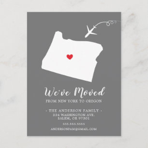 Cartão Postal Movendo a placa de Posto OREGON de Estado do Anúnc