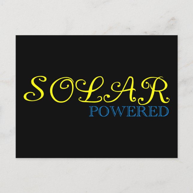 Cartão Postal movido a energia solar (Frente)