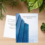 Cartão Postal Movimentação de Negócios Personalizados Verticais<br><div class="desc">Personalize esses cartões postais verticais de lançamento em movimento nos negócios modernos com os detalhes de sua empresa. Edifícios da cidade azul-chic abaixo do nome e da mensagem personalizados da sua empresa. Nosso escritório mudou-se para um novo prédio, por favor, atualize seu catálogo de endereços. Basta preencher a parte de...</div>