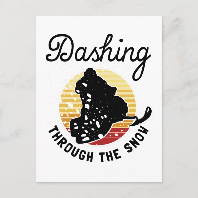 Cartão Postal Movimentação de neve - Piscando Pela Neve (Frente)