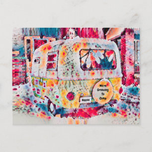 Cartão Postal Movimentação do Retro da Viagens vintage do Camper