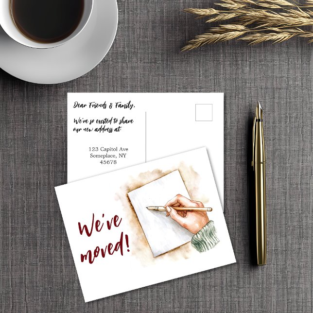 Cartão Postal Movimentamos a escrita manual (Criador carregado)