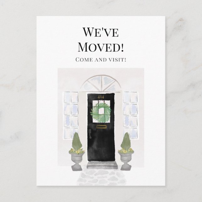 Cartão Postal Movimentamos a Nova Porta Negra de Aquarela Domést (Frente)