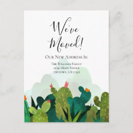 Cartão Postal Movimentamos Cactus Aquarela Movendo-se