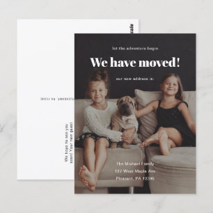 Cartão Postal Movimentamos Novo Anúncio de Foto de Endereço
