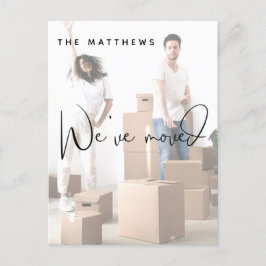 Cartão Postal Movimentamos o Anúncio de Mudança de Foto de Ender