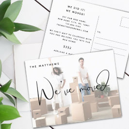 Cartão Postal Movimentamos o Anúncio de Mudança de Foto de Ender