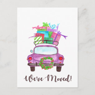 Cartão Postal Movimentamos o carro de Natal