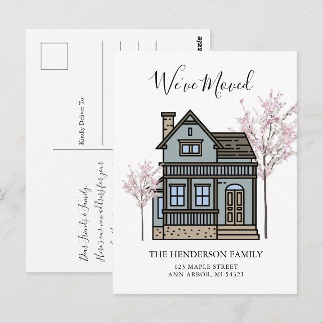 Cartão Postal Movimentamos o novo Cartão-Postal de Anúncio de Mo (Frente/Verso)