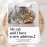 Cartão Postal Movimentamos O Novo Gato De Fotografia Pet De Ende<br><div class="desc">Meu gato e eu temos um novo endereço! Deixe seu melhor amigo anunciar sua jogada com este cartão de anúncio personalizado fotógrafo fotógrafo fotógrafo fotógrafo fotógrafo fotógrafo fofo e engraçado. Personalize com sua foto favorita de gato, seus nomes e seu novo endereço. Este anúncio em movimento é um imperativo para...</div>