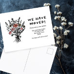 Cartão Postal MOVIMENTO ANÚNCIO BURACO Buquê de flor selvagem<br><div class="desc">Envie uma mensagem sobre sua mudança para amigos e familiares com esta adorável arte floral. Personalize este cartão desenhado à mão com seu próprio texto na frente e atrás! Personalize clicando em "personalizar" para alterar o texto ou "editar design" para alterar fontes, cores e muito mais! Se quiser algo personalizado,...</div>