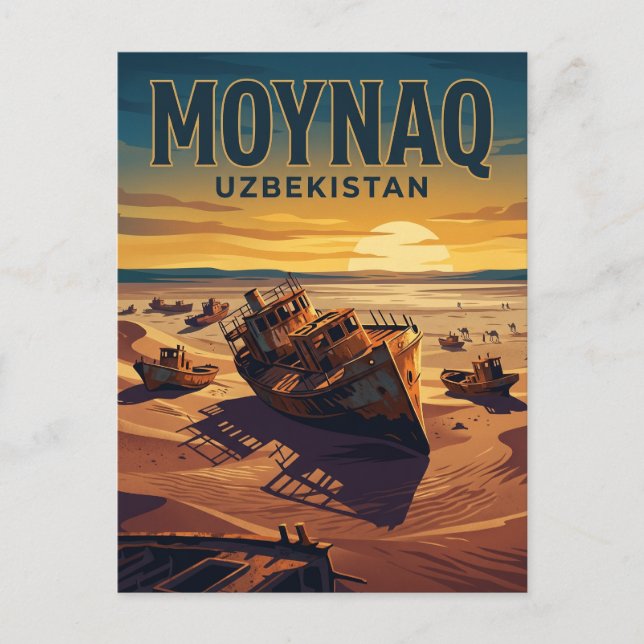 Cartão Postal Moynaq Uzbequistão (Frente)