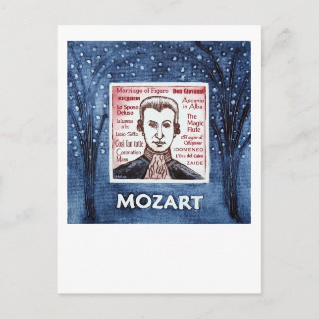 Cartão postal Mozart (Frente)