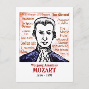 Cartão Postal Mozart