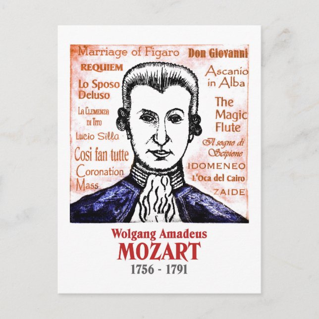 Cartão Postal Mozart (Frente)
