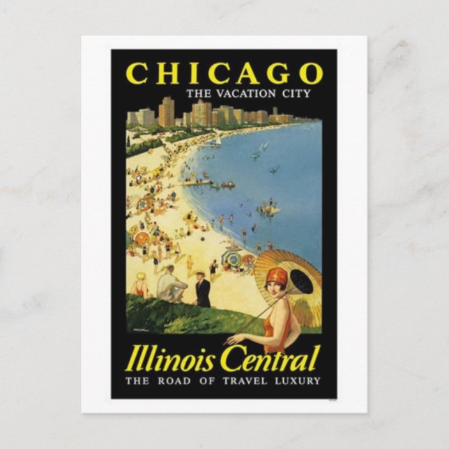 Cartão Postal MP2287~Chicago-The-Vacation-City-Posters (Frente)