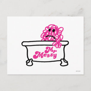 Cartão Postal Mr. Messy   Bathtub Logo
