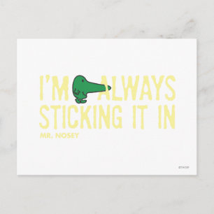 Cartão Postal Mr. Nosey Nosing Around   Yellow Lettering