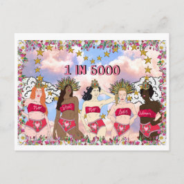 Cartão Postal MRKH 1 em 5000 No Womb, No less Woman- postal