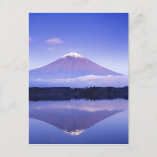 Cartão Postal Mt. Fuji com Nuvem Lenticular, Lago Motosu,