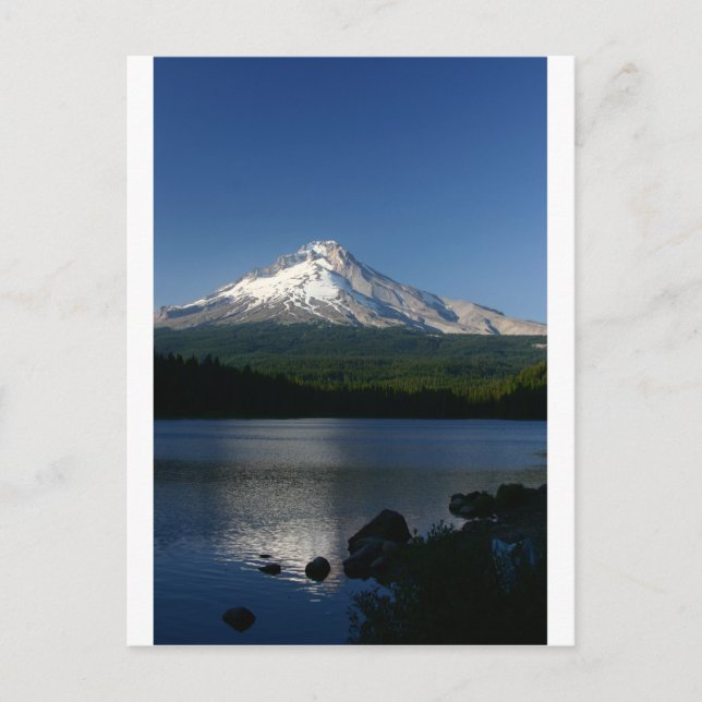 Cartão Postal Mt Hood do Lago Trillium (Frente)