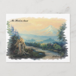 Cartão Postal Mt Hood Oregon Original Impressões Dolores Egger