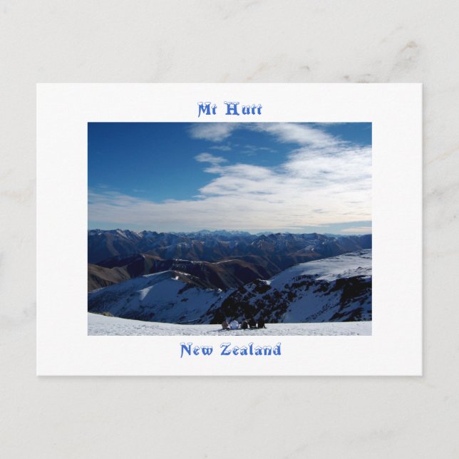 Cartão Postal Mt Hutt, Nova Zelândia (Frente)