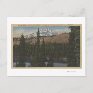 Cartão Postal Mt. Jefferson, Oregon - Vista do Lago Hunts