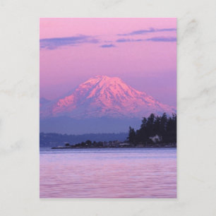 Cartão Postal Mt. Rainier em Sunset, Estado de Washington.