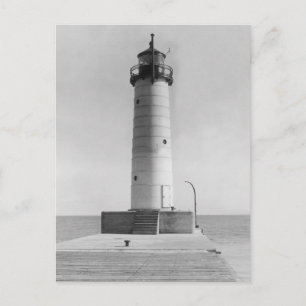 Cartão Postal Mt. Sheboy Pier Lighthouse, Wisconsin, 1915