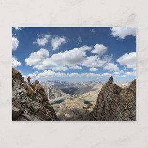 Cartão Postal Mt Whitney Trail sobre Hitchcock e lagos de violão