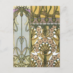 Cartão Postal Mucha - Art Nouveau Decoratifs 1901