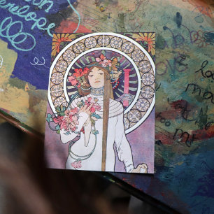 Cartão Postal Mucha Deusa