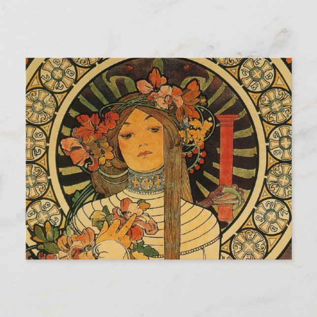 Cartão Postal Mucha La Trappistine (Frente)