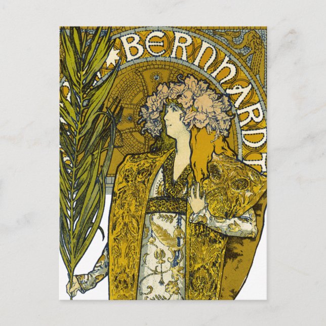 Cartão Postal Mucha - Sarah Bernhardt - Gismonda (Frente)