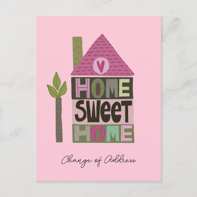 Cartão Postal Mudamos a mudança de endereço e a escrita (Frente)