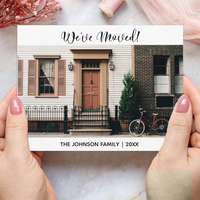 Cartão Postal Mudamos de Anúncio de Movimentação de Endereços (Criador carregado)