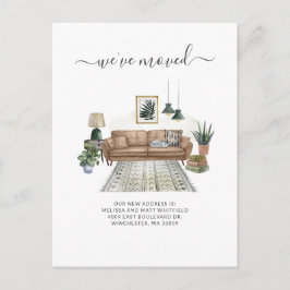 Cartão Postal Mudamos de Anúncio de Movimentação de Endereços