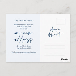 Cartão Postal Mudamos, novo anúncio de endereço residencial