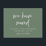 Cartão Postal Mudamos, novo anúncio de endereço residencial<br><div class="desc">Esta design moderna e minimalista nova casa,  anúncio comovente,  mudança de endereço postais (com o título do cartão,  nós mudamos). É a maneira perfeita de anunciar aos seus amigos e familiares que se mudaram.</div>