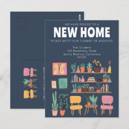 Cartão Postal Mudámos O Endereço Para Mudar A Sala De Vidas Cuta