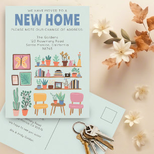 Cartão Postal Mudámos O Endereço Para Mudar A Sala De Vidas Cuta