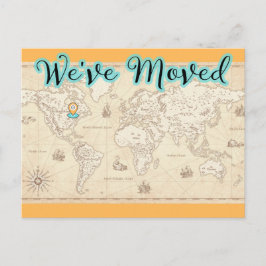 Cartão Postal Mudamos o Mapa do Tempo Antigo com a Flare Moderna