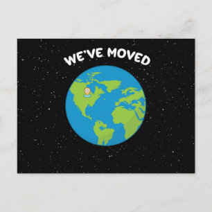 Cartão Postal Mudamos o Pino de Localização do Planeta Terra