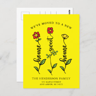 Cartão Postal Mudamos para casa doce Lar em movimento Anúncio